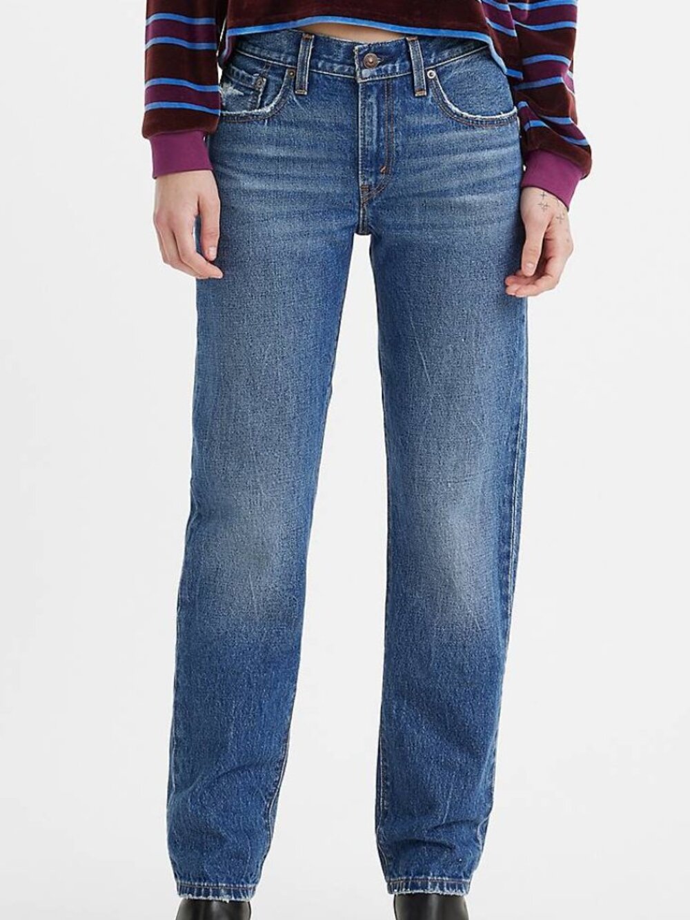 Levi's Middy Straight Jeans Medium Wash Women's Approx 36x30